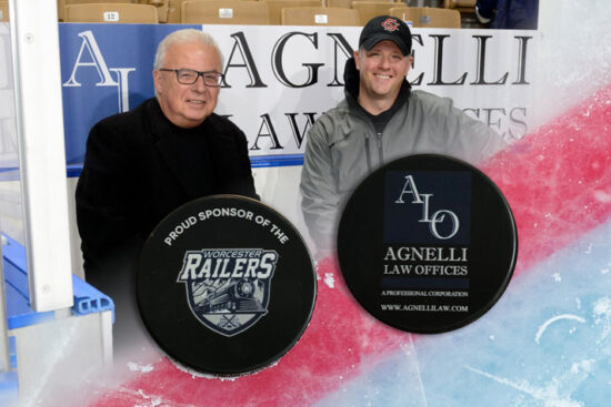 The Worcester Railers and Agnelli Law Offices - Worcester's Top Lawyers and Pro Hockey Franchise, Team Up!