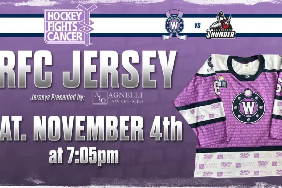Railers Fight Cancer Jersey presented by Agnelli Law